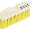Restore-A-Deck-Staining-Brushjpg | CUTEK Wood Protection Yellow plastic-handled wood staining brush with dense yellow bristles; label reads 'Restore-A-Deck Wood Staining Brush' on top edge.