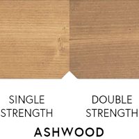 #image_title Two wooden planks joined along a central seam with a small notch, labeled Ashwood sample.