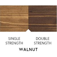 #image_title Walnut wood sample showing single vs. double strength with the labels 'Single Strength' and 'Double Strength' and the word 'Walnut' underneath